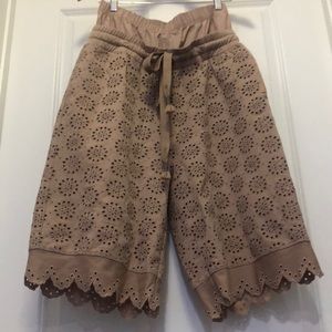 @Puma by Rihanna embroidered long shorts nude color XXS/32